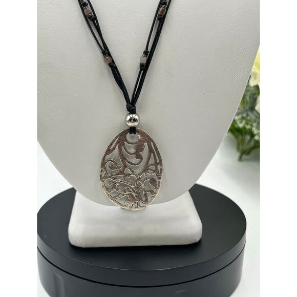 Silpada Sterling Silver Filigree Pendant Necklace 24" N1805 - Picture 2 of 10